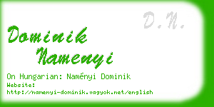 dominik namenyi business card