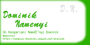 dominik namenyi business card